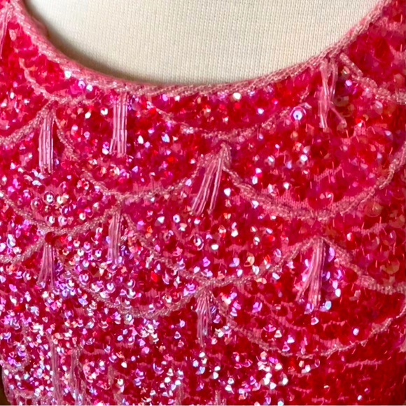 ❤️‍🔥Vintage 1960s Zephyr Wool Camisole Fully beaded & Sequins - Picture 6 of 7